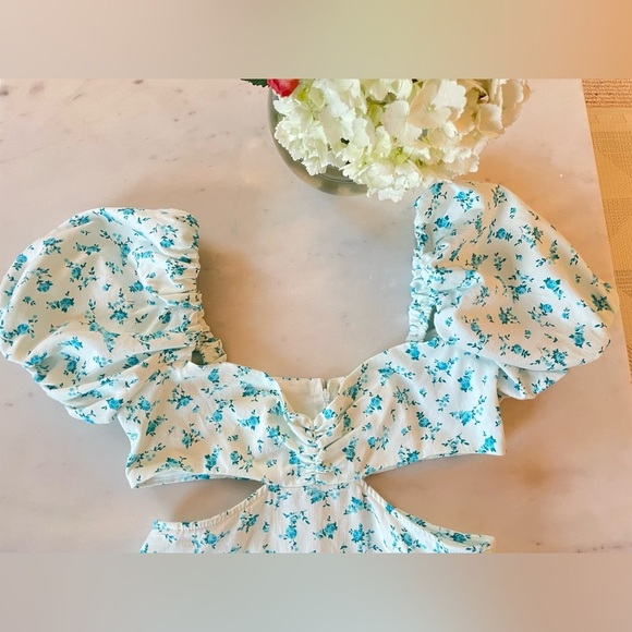 Zara Floral Cut Out Dress - Picture 10 of 15